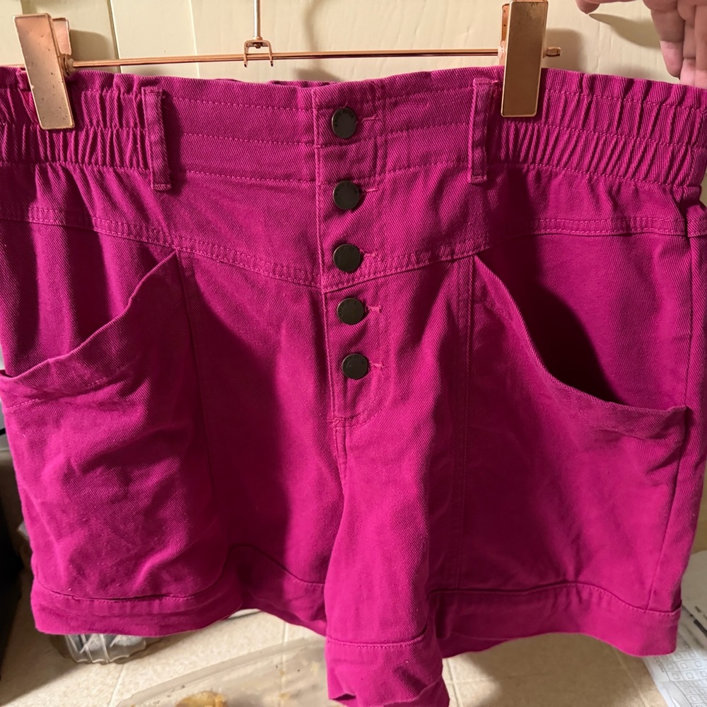 Knox Rose High Waist Magenta Shorts